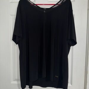 Jones New York Elegant Black Short Sleeve Tee